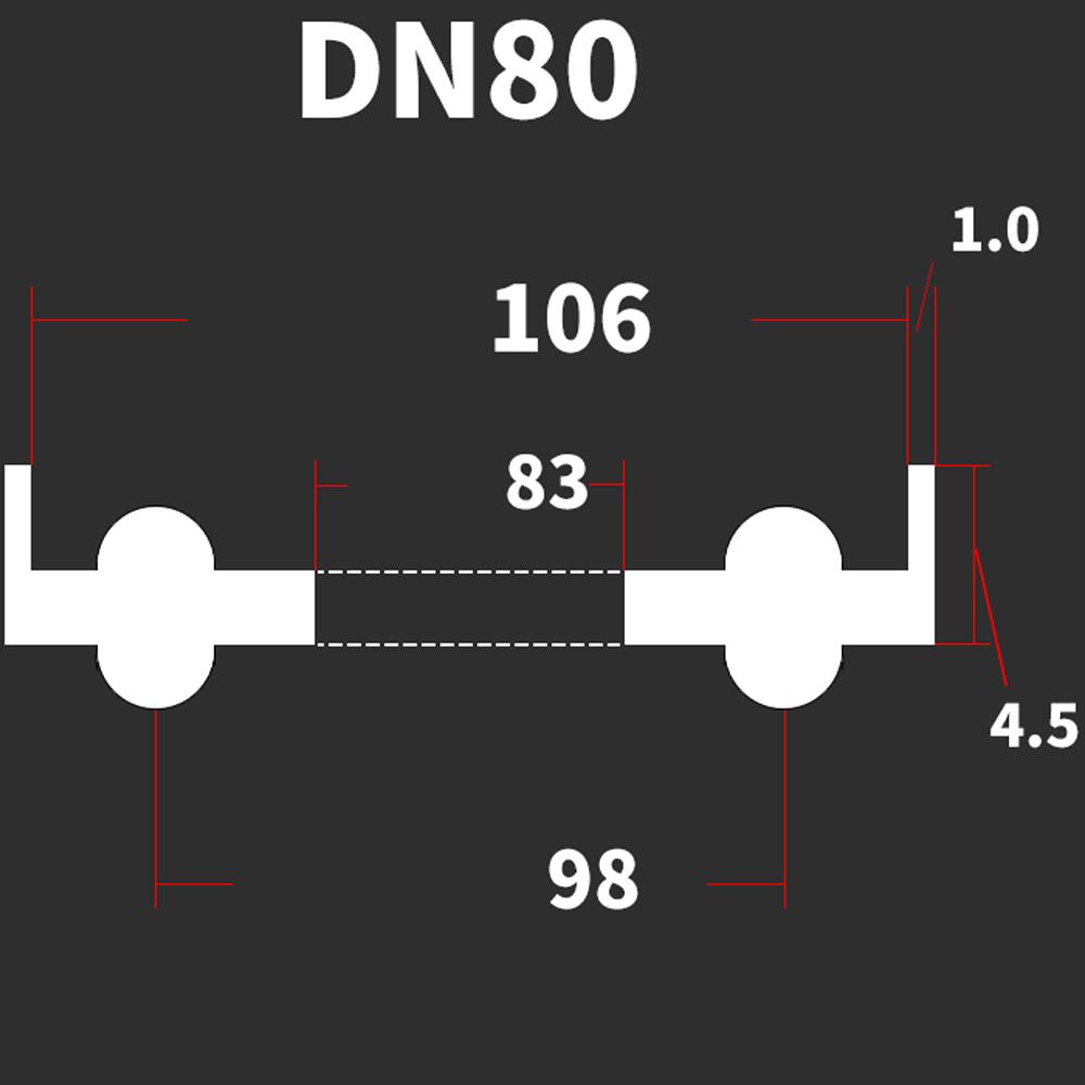 DN10-DN200 Стандарт DIN 3/4" 1.5" 2" -8" Тройной зажим EPDM Санитарная уплотнительная прокладка Лента для домашнего пивоварения