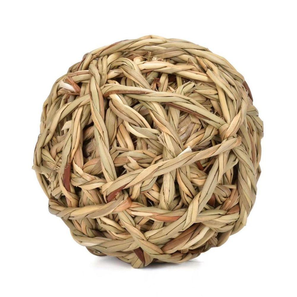 7 см жевательный плетеный мячик морская свинка кролик хомяк жевательная игрушка натуральный травяной мяч интерактивная игрушка для домашних животных