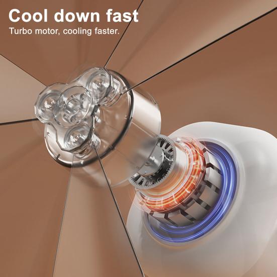 Потолочный вентилятор с подсветкой и пультом управления, 3 скорости, сильный воздушный поток, низкий уровень шума, перезаряжаемый, портативный вентилятор для палатки, подвесной потолочный вентилятор