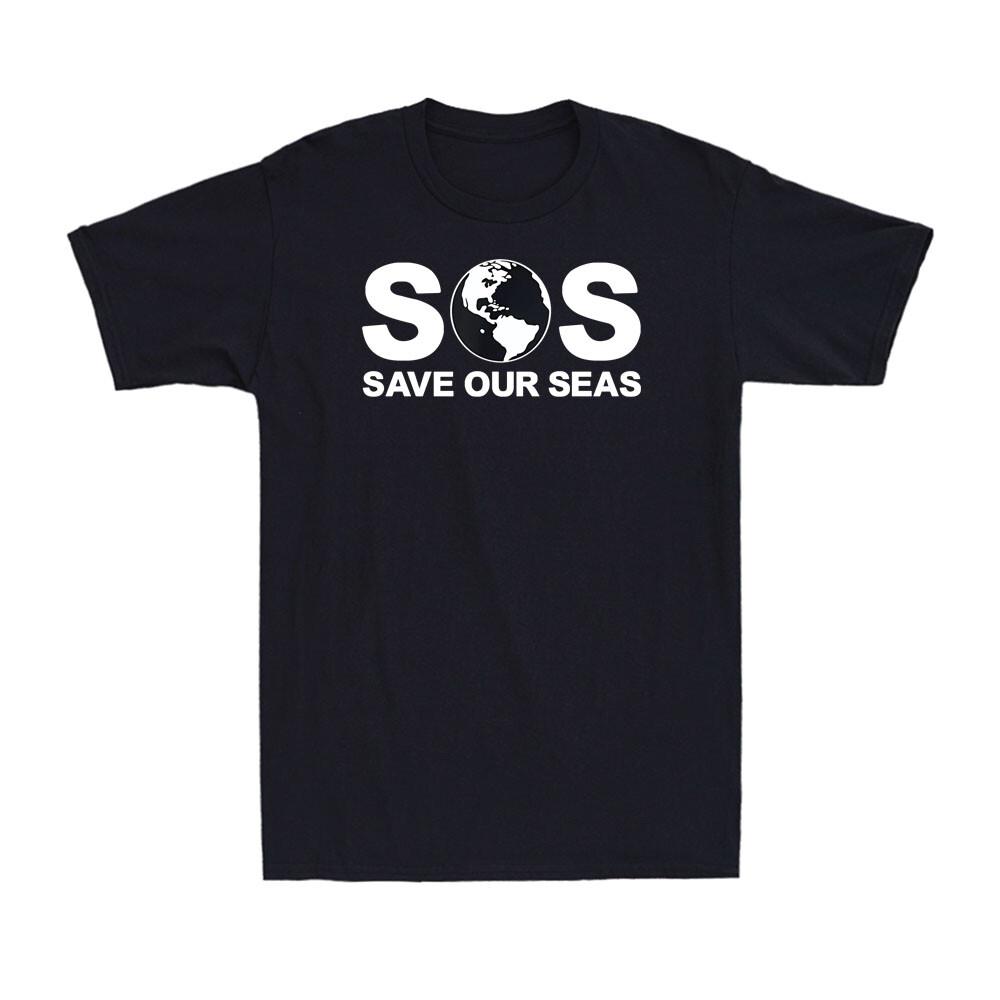 SOS Save Our Seas Ocean Conservation Marine Biology Environmental Men's T-Shirt