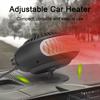 Автомобильный обогреватель с поворотным основанием на 360 градусов, автоматический быстрый нагрев, малошумный портативный обогреватель салона автомобиля небольшого размера
