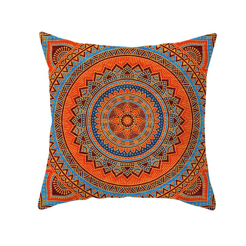 Moroccan Polyester Pillowcase 45x45cm Bohemian Hippie Sofa Cushion Cover Geometric Mancha Lo Print Home Decor Pillowcase
