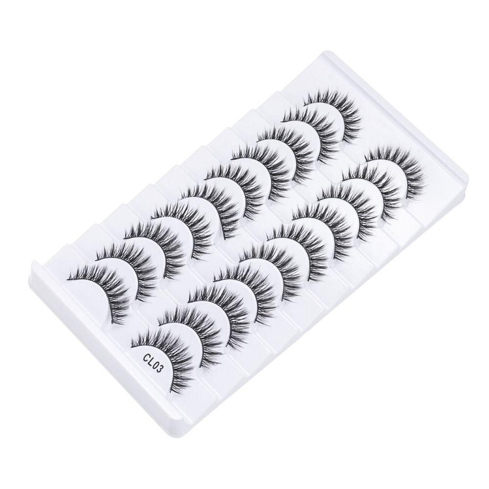 10 Pairs Natrual Long False Eyelashes Full Strip Eye Makeup Tools Fake Eyelash Eye Lash Extension