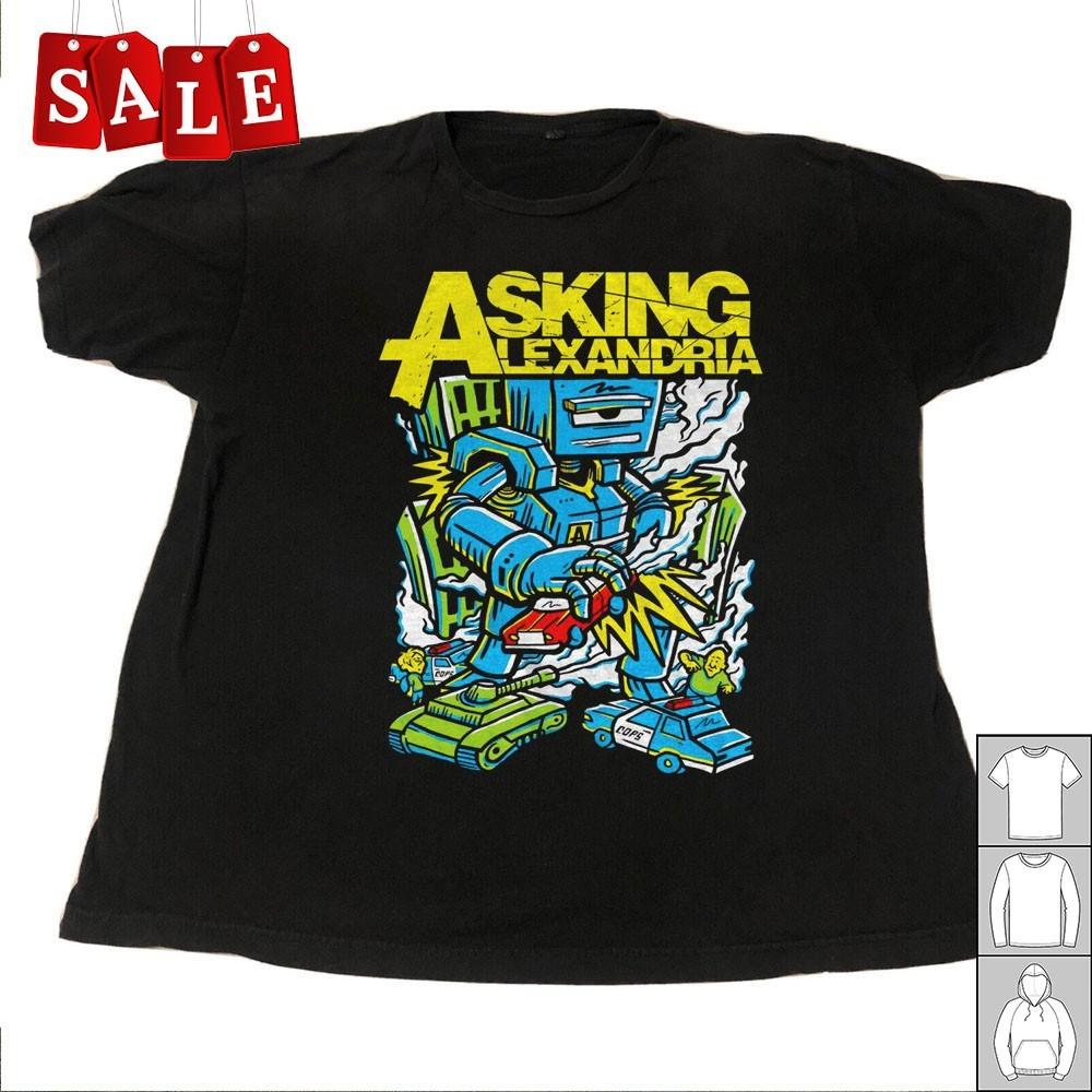 Новая футболка с принтом Asking Alexandria Killer Robot Подарок для фанатов Унисекс S-5XL Футболка UH1619 Унисекс Футболка