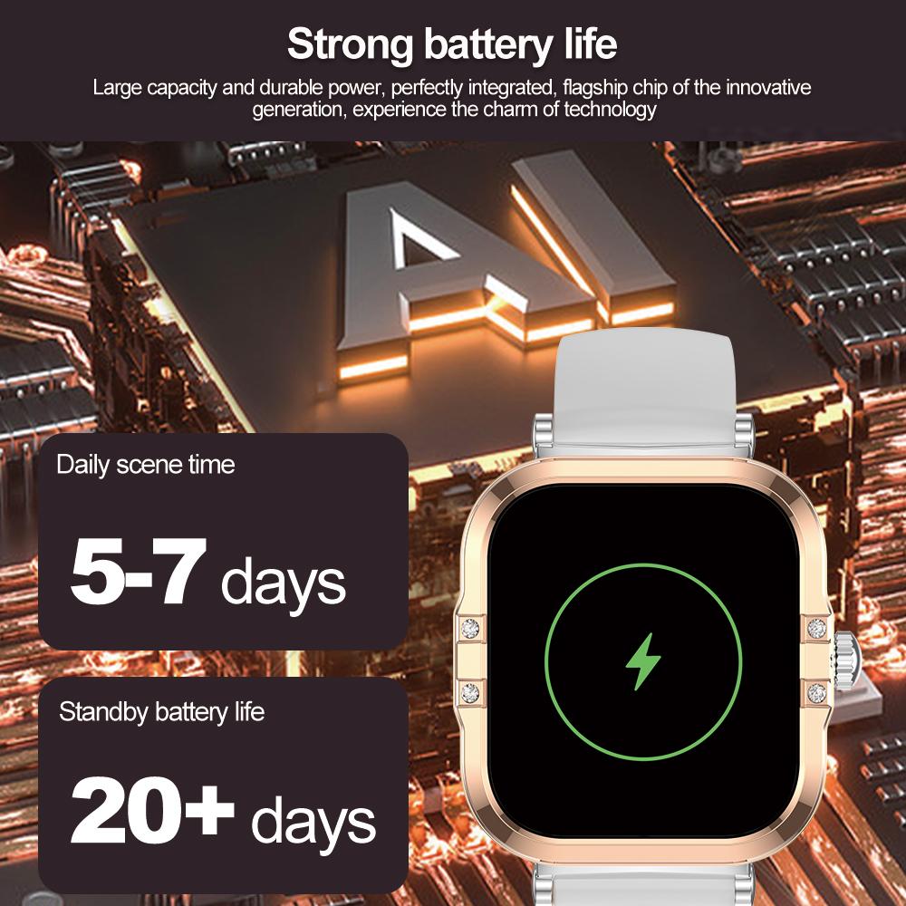 SACOSDING 2025 женские умные часы Bluetooth Call 1,75-дюймовый сенсорный экран умные часы для женщин мониторинг здоровья IP68 водонепроницаемый фитнес