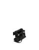 Moschino Tie Me Soft Leather Mini Keyring Bag Black