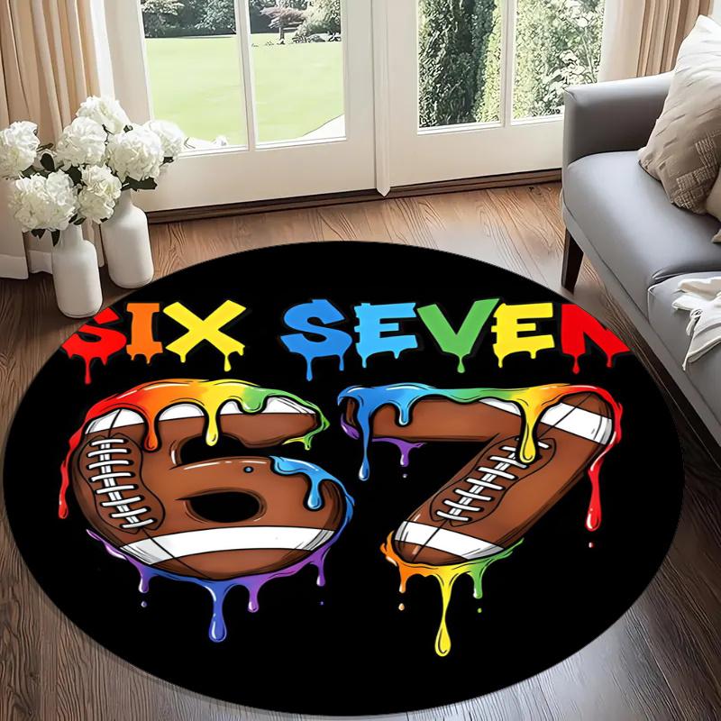 67 Printed Round Rug Carpet Chair Rug Area Rug Entryway Doormats,for Office Chair Living Room Bedroom Kitchen Room.