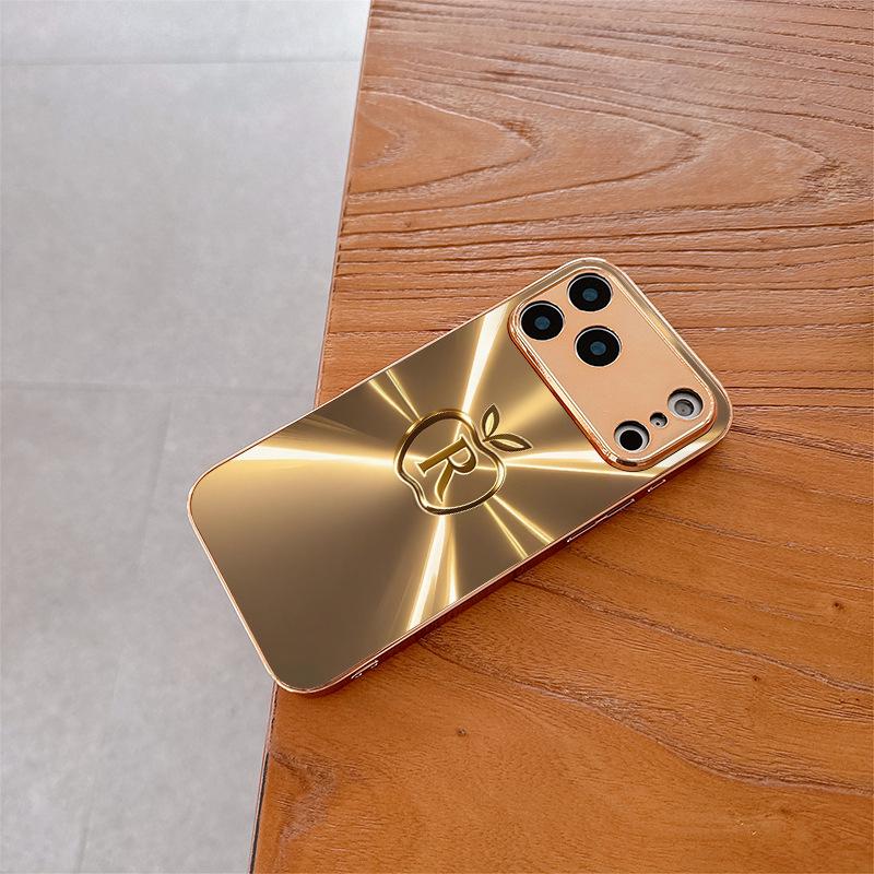 Aurora Glass Electroplated Gold Case for iPhone 17 Air/16 Pro Max