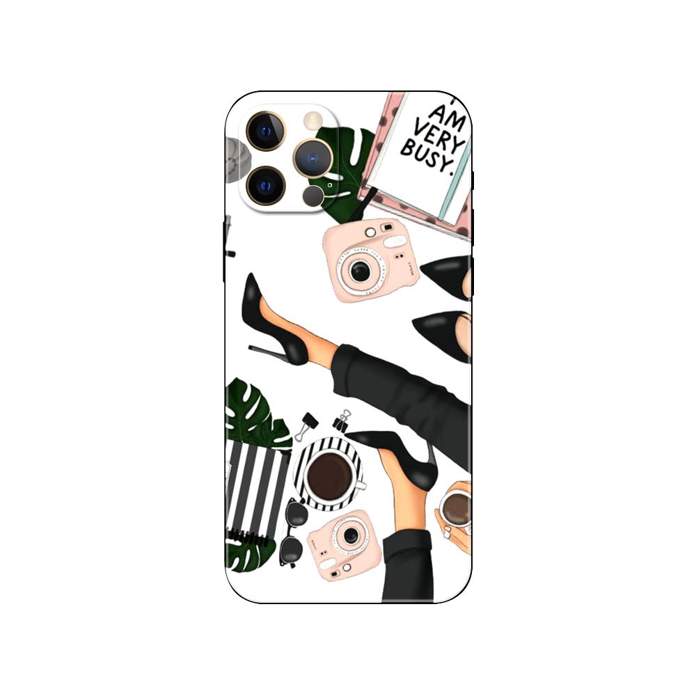 Модный чехол для телефона с изображением черепа для iPhone 5 5s 2020se 6 6s 7 8 plus x 10 XR XS 11 12 13 mini pro MAX, черная задняя крышка из ТПУ