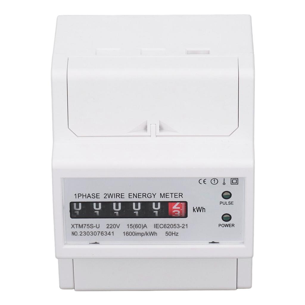 DC220V однофазный счетчик энергии с цифровым дисплеем 4P 35 мм счетчик электроэнергии для монтажа на рельс