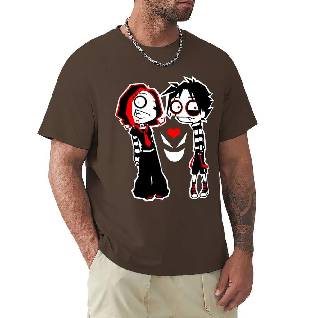Interesting Cartoon Emo T Shirt Harajuku Short Sleeve T-shirt 100% Cotton Graphics Tshirt Tops