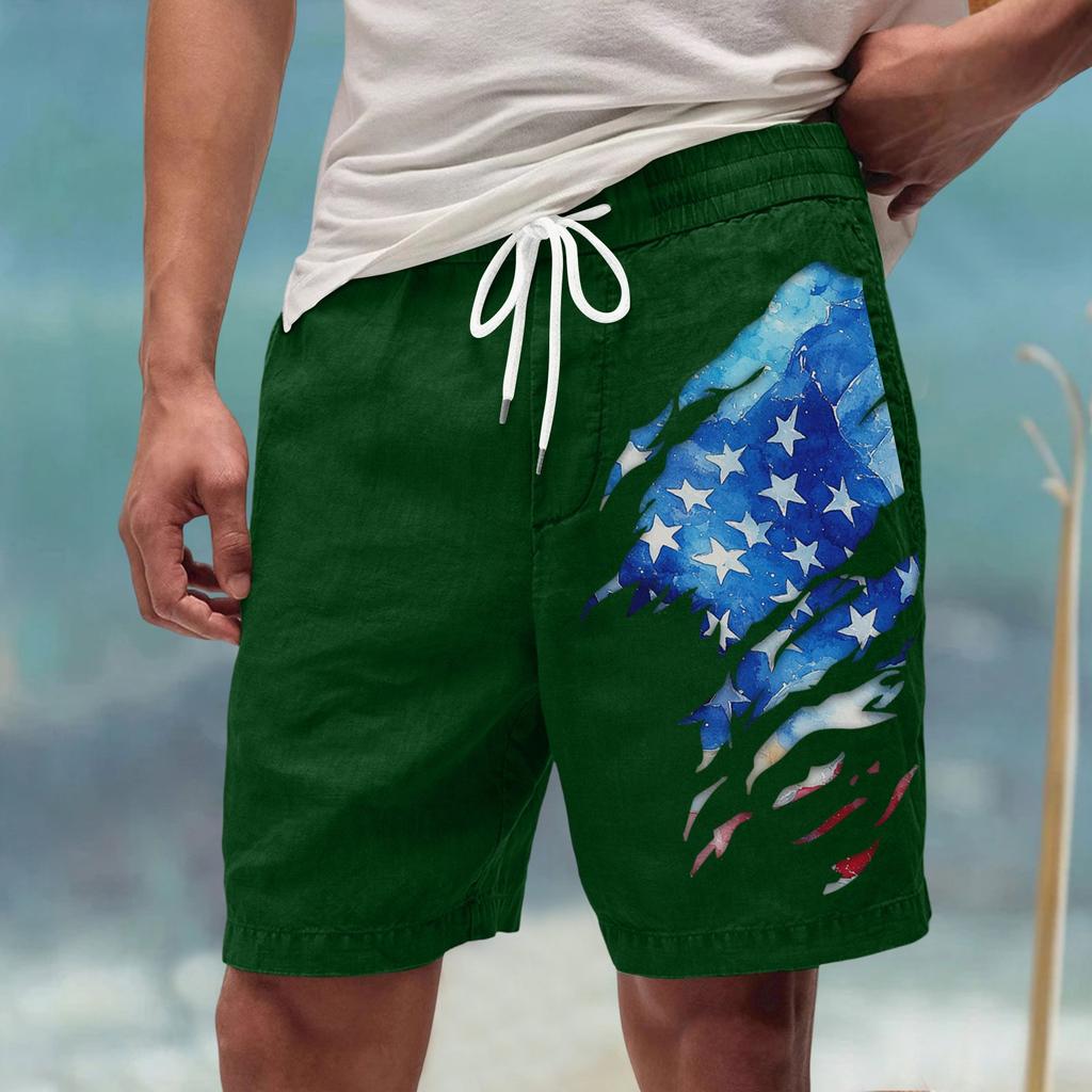 Мужские летние большие повседневные свободные спортивные брюки пляжные шорты