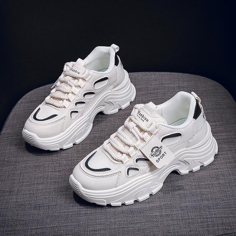 Ins Tide Korean Version of the New Dad Shoes Girl 2024 Autumn Student Sports and Leisure Shoes Mesh Breathable FB-03
