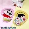 Аниме Коврик для мыши Crayon Shin-Chan с силиконовой подставкой для запястья 3D игровые коврики для мыши Нескользящий мягкий коврик для стола Подарок