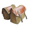 Portable Canvas Motorcycle Saddlebag Dual-sided Rear Seat Storage Luggage Bag