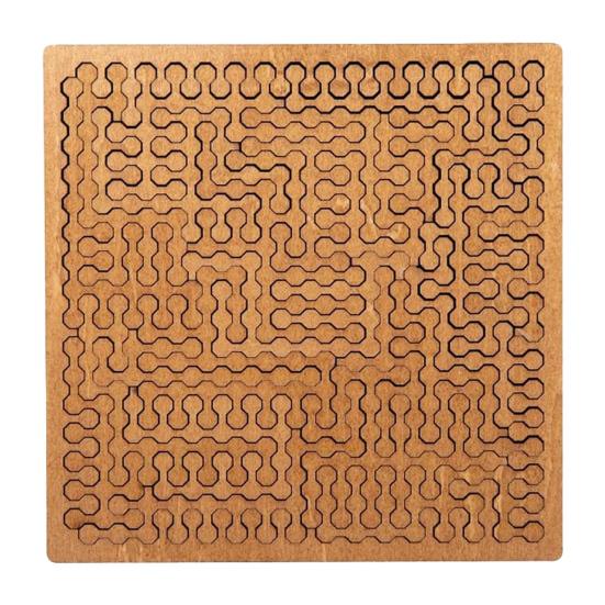 Wooden Fractal Tray Jigsaw Puzzle with Frame Reverse Thinking Impossible Difficult Puzzle Challenge Game Kids Adults Educational Irregular Puzzle Toy