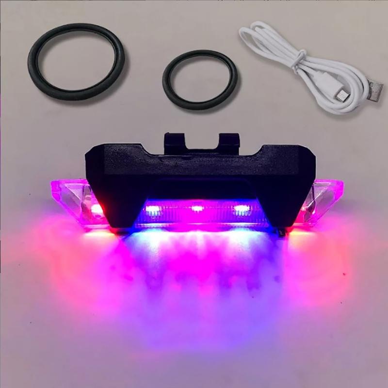 Bicycle Light LED Waterproof Rear Tail Light USB Rechargeable Bike Light Mount Cycling Safety Warning Light Bicycle Accessories
