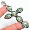 Natural Green Amethyst Gemstone 925 Sterling Silver Gift Pendant 3.39" F5s66
