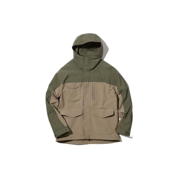 Uniqlo Куртка с капюшоном Color Block Унисекс Куртки Зеленый 451285-56
