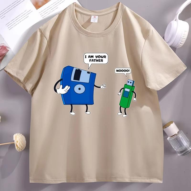 I Am Your Father Meme Tshirt Funny Tech Humor Floppy Disk USB Top Computer Engineering for Men Women Clothes Father and Son