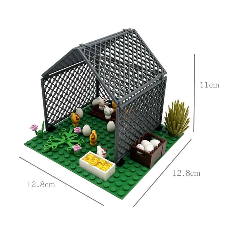 Farm Animal Building Blocks Set: Cow, Pig, Chicken & Horse DIY Kit