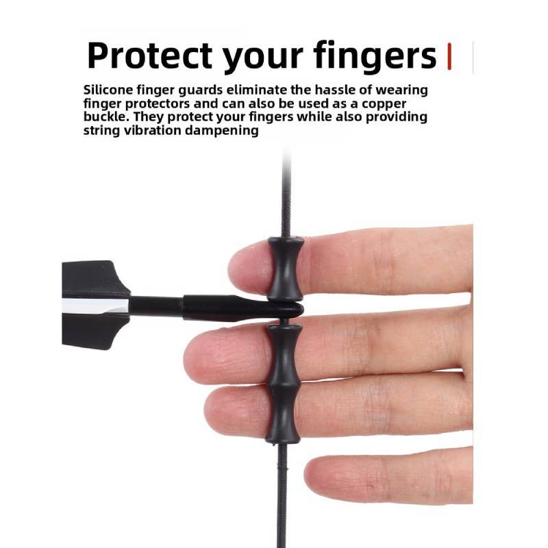 Outdoor Archery Silicone Finger Guard With Shock Absorber For Shooting Practice And Safety