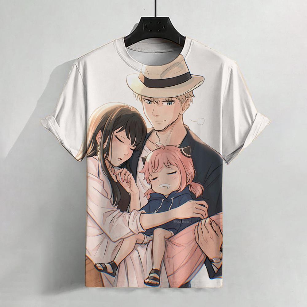 2024 модная горячая аниме 3D принтованная футболка модная женская повседневная для мальчиков и девочек универсальная круглая горловина взрослая женская футболка с короткими рукавами