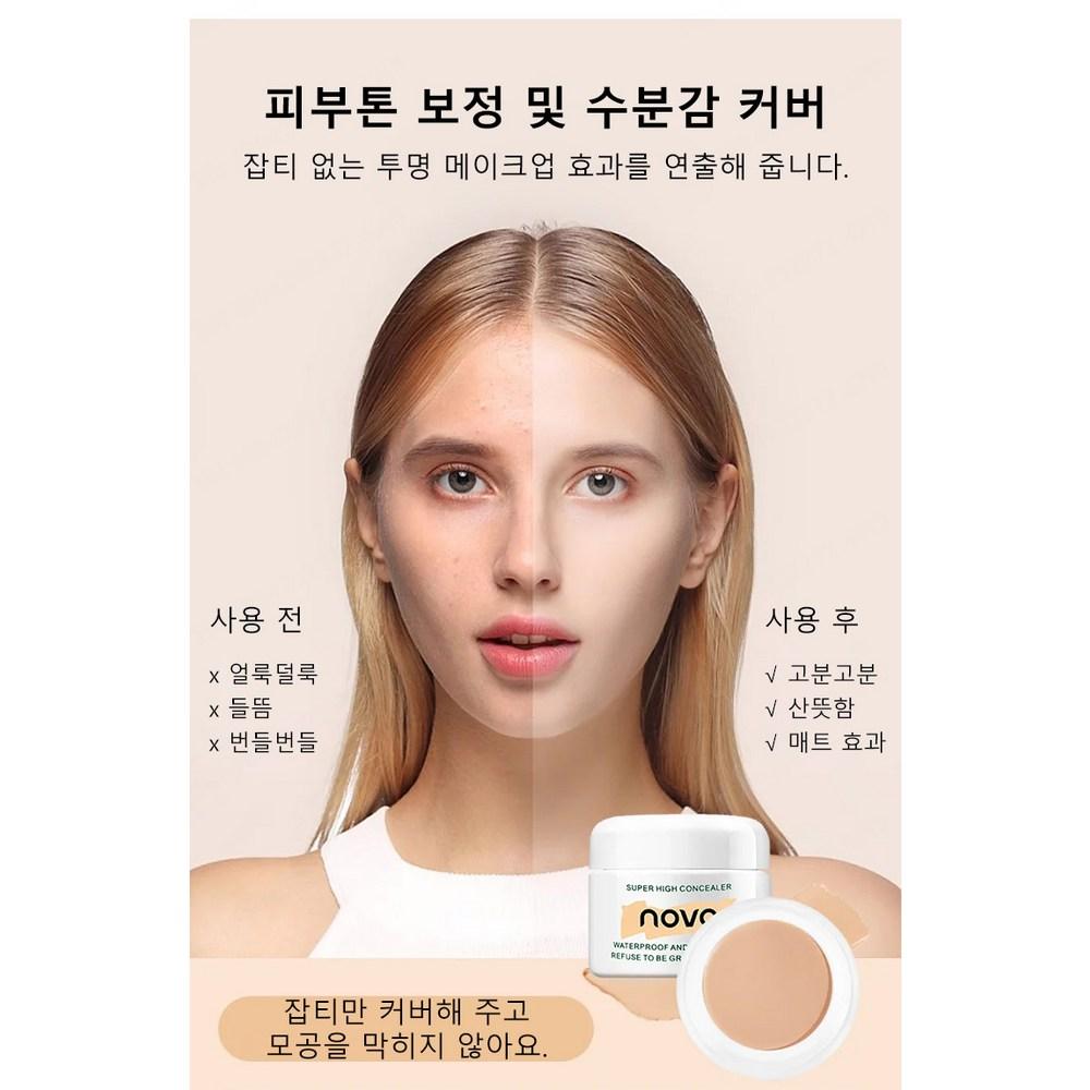 1+1 NOVO Big Cover Concealer 3 цвета Pore Primer Foundation Blemish Cover 12 г