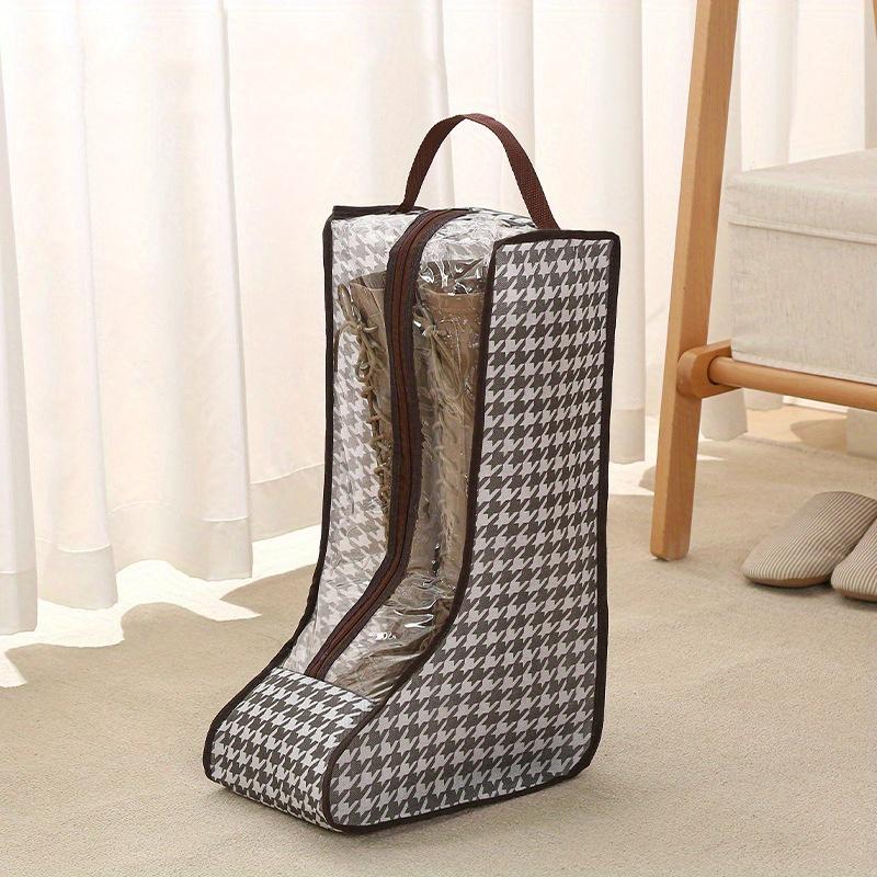 1pc Transparent Shoe Storage Bag, Mesh Long Boots Dustproof Bag