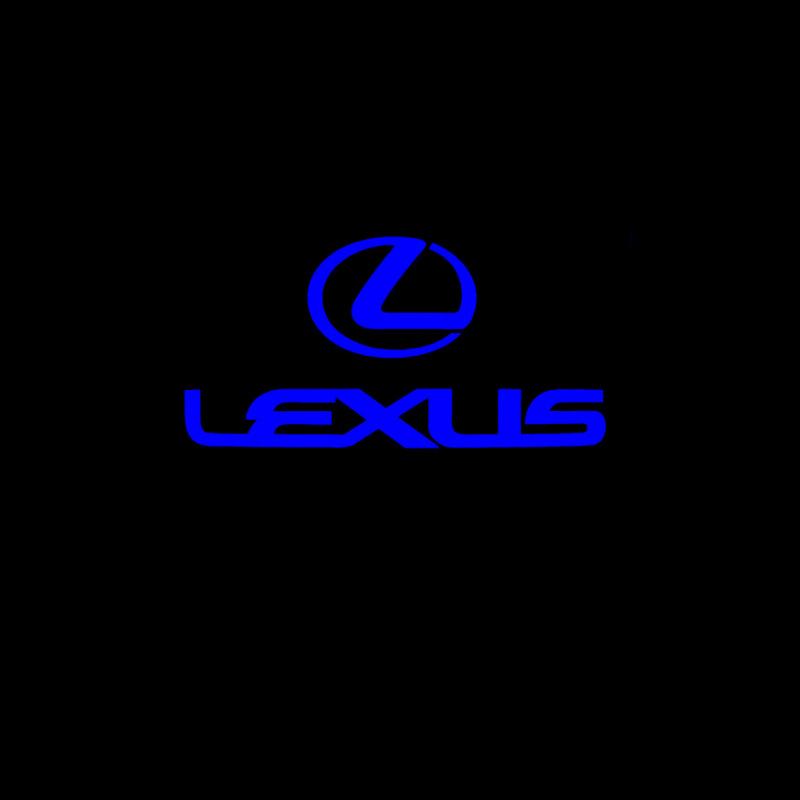 PHL1  2026 Hot Interior Stickers 2Pcs LED Car Welcome Door Lights Emblem Accessory For Lexus F SPORT GX460 Ct200h IS250 ES 220D IS200
