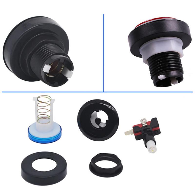 1Pcs 45Mm Push Button Arcade Button Led Micro Switch 12V Power Button Switch Set Green/Yellow/Red/White/Blue