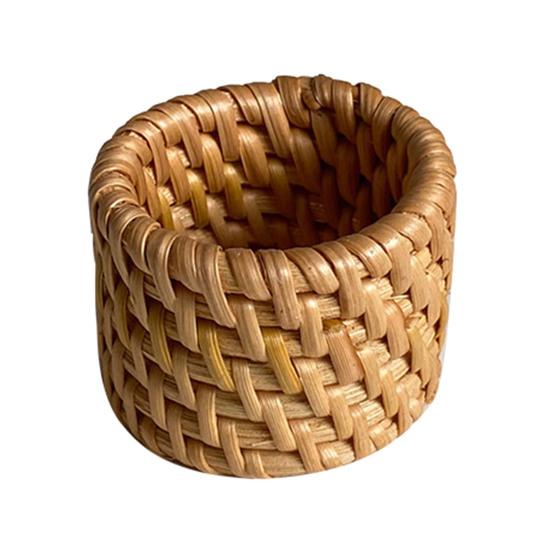 Кольцо для салфеток из ротанга, плетеное вручную, деревенское кольцо для салфеток, многоразовый держатель для салфеток, украшение стола для свадебной вечеринки, повседневное использование