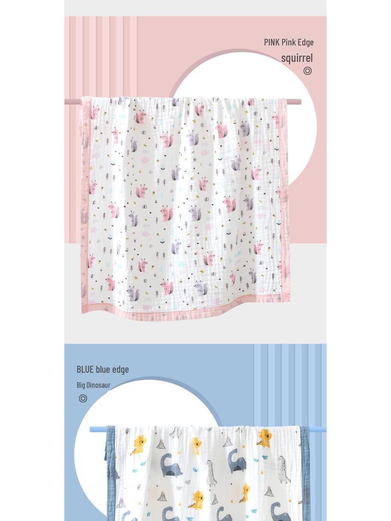 A-Class Soft Infant Cotton Gauze Bath Towel & Blanket, Six-Layer, Universal for All Seasons.