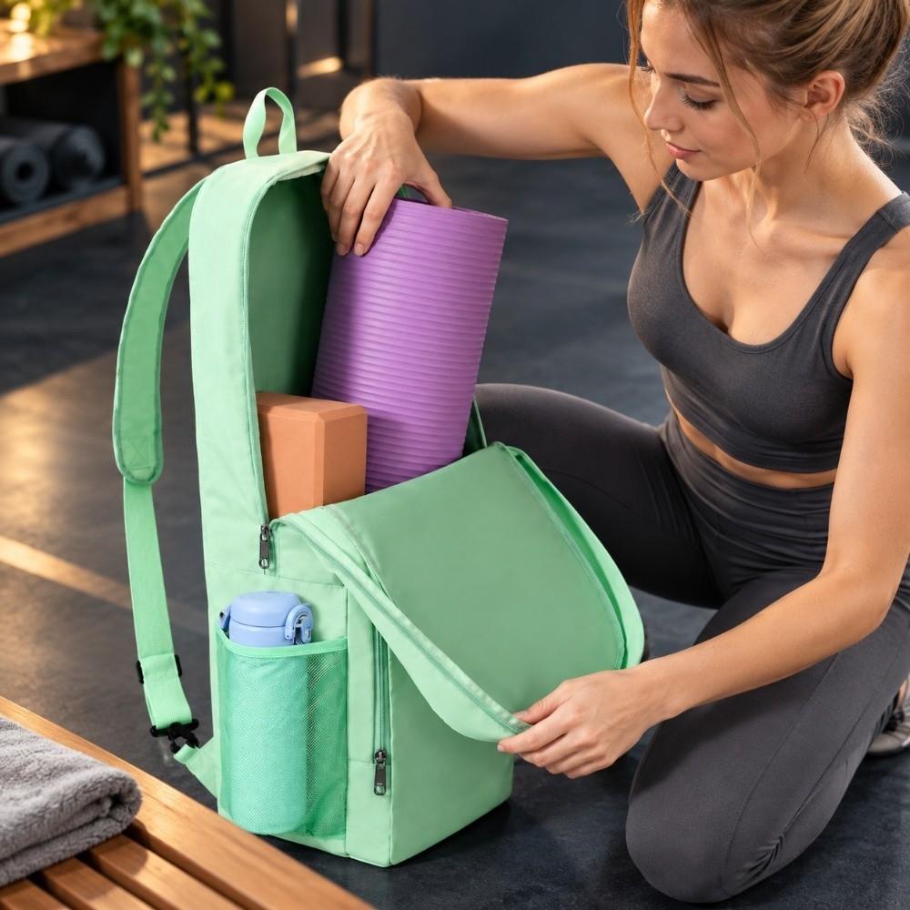 Waterproof Yoga Mat Backpack Double Zipper Yoga Accessories Bag Durable Yoga Mat Bag Exercise