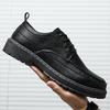 2024 New Men's Shoes Casual Business Dress Leather Shoes Men's British Black Work Soft-soled Small Leather Shoes