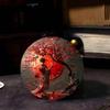 Круглая металлическая настенная art 8x8 дюймов Японская женщина Кимоно Цветок вишни Винтажный Декор для дома Устойчивый к УФ царапинам Подвесной знак