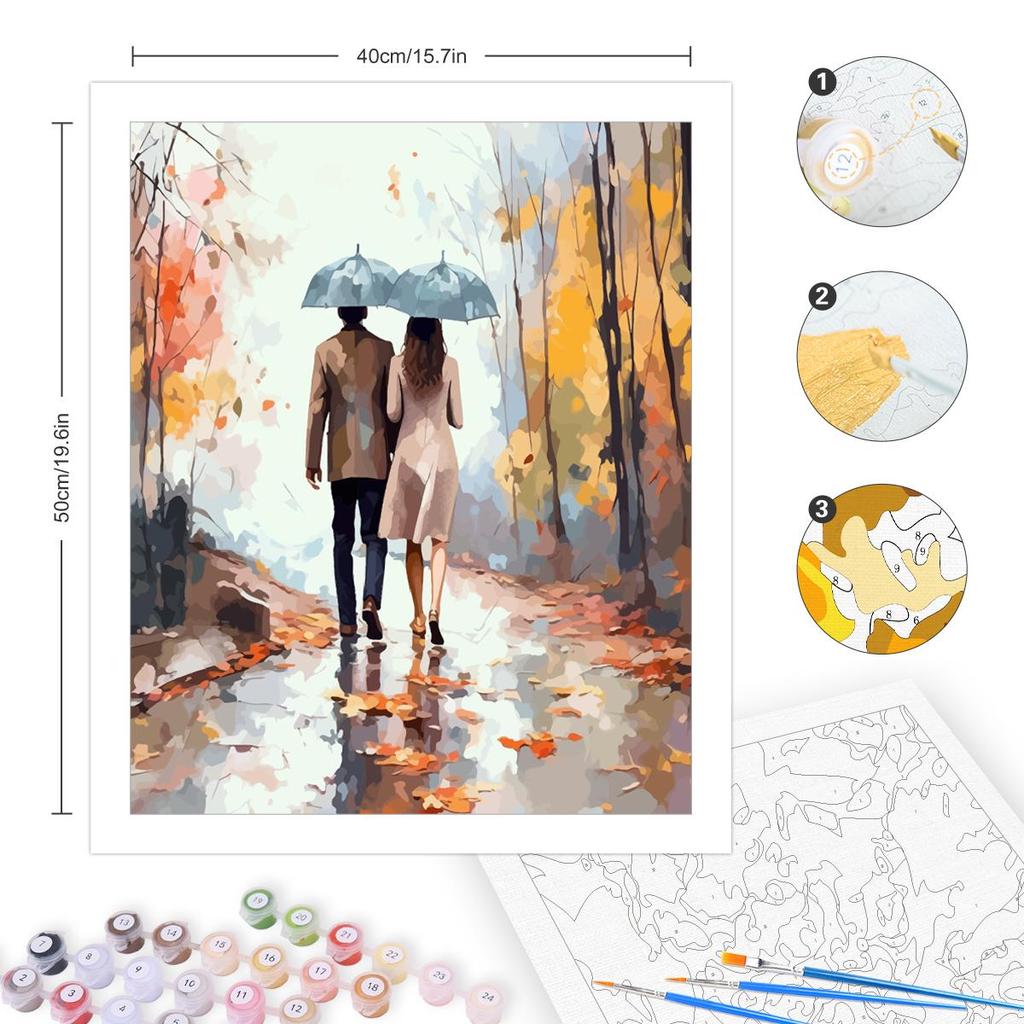 Рамка для любовника, наборы для рисования по номерам для взрослых, наборы, осенний лесной пейзаж, картина по номерам, подарок «сделай сам», для домашнего декора, 40x50 см