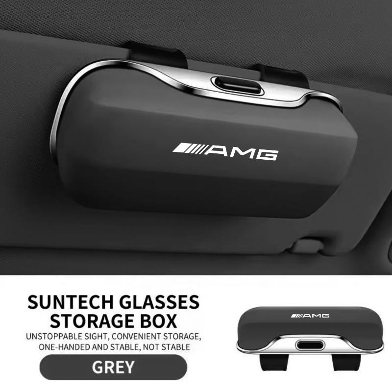 WAM3 Car Visor Sunglasses Glasses Case Glasses Holder Clip Box For Mercedes Benz AMG W203 W205 W206 W211 W220 W212 W201 W210 E300