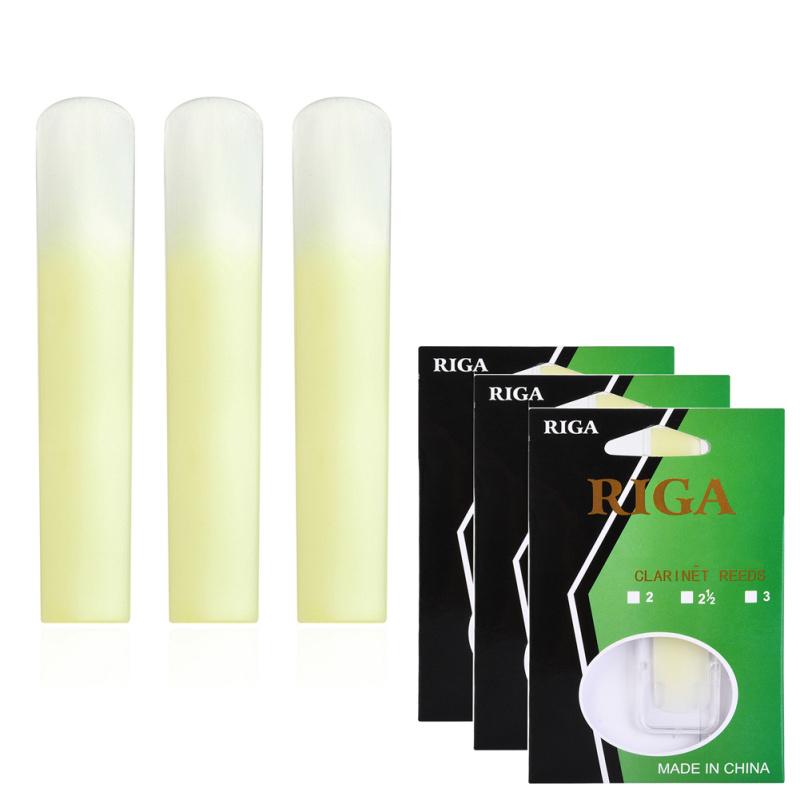 3 Pcs/set Saxophone Resin Clarinet Reeds Strength 1.5, 2.0, 2.5 For Beginner Student