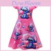 Платье-пижама для девочки Принцесса Стич из смесовой хлопковой ткани для детей