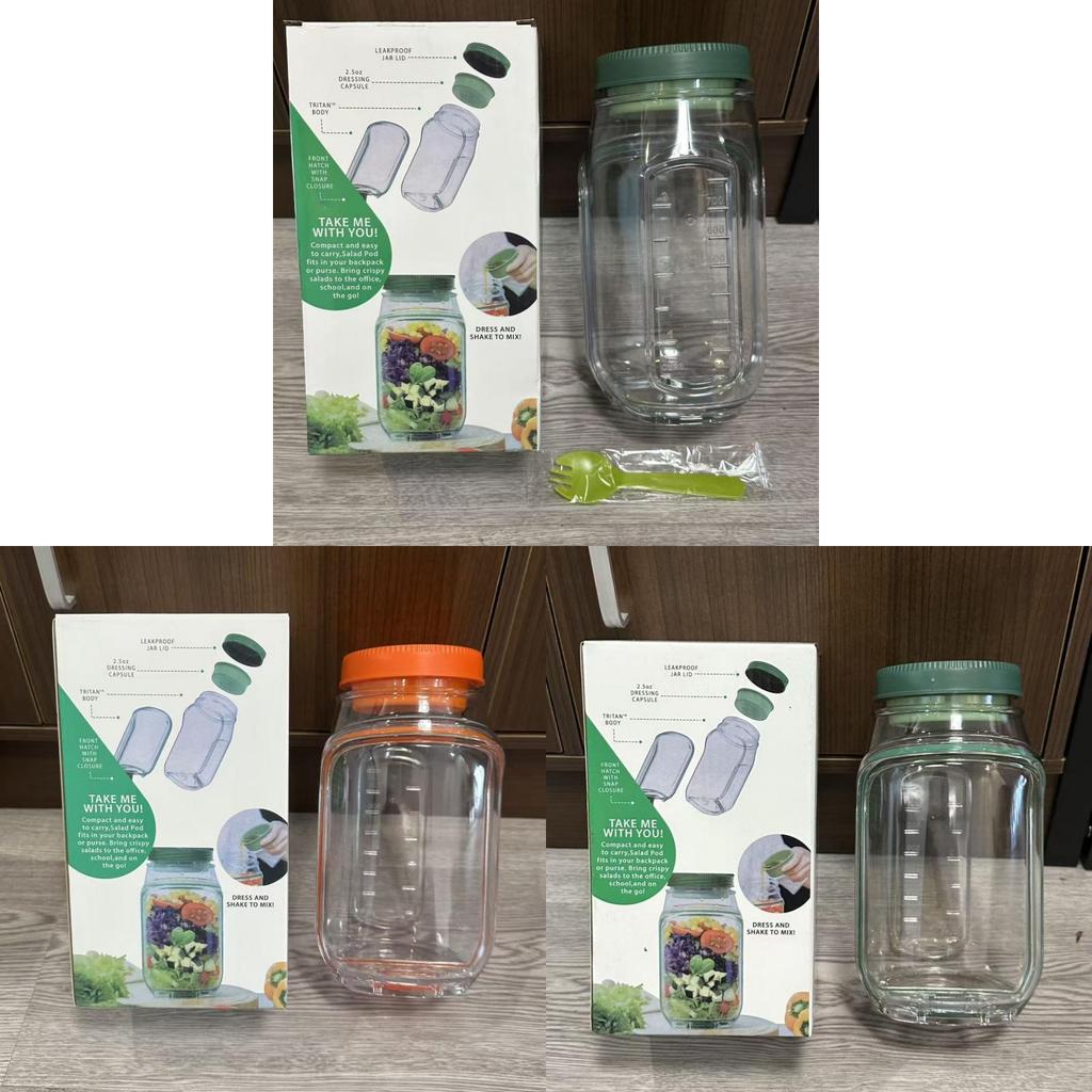 Salad Pod Plastic Salad Container With Leakproof Seal For Kitchen Home Use