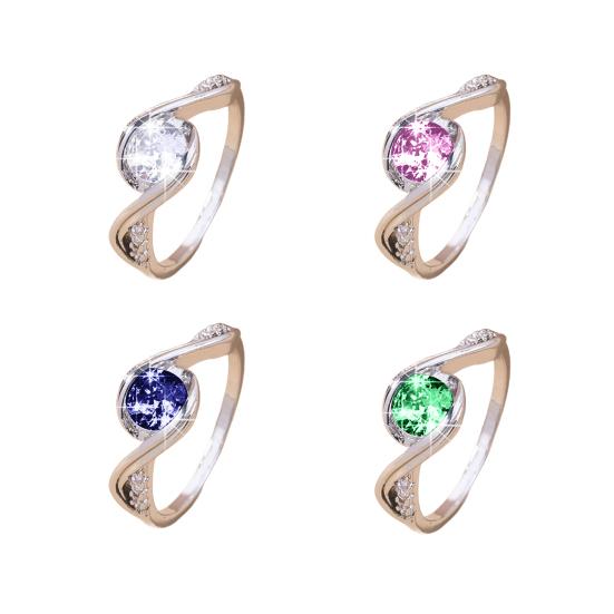 Глянцевое стекируемое кольцо с геометрическими искусственными драгоценными камнями, инкрустированное женское кольцо с дизайном «Twist», ювелирные аксессуары