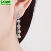 925 Sterling Silver Cubic Zircon Long Tassel Earring Silver Color Ear Line Drop Earring For Women Party Jewelry Gift S -E1081