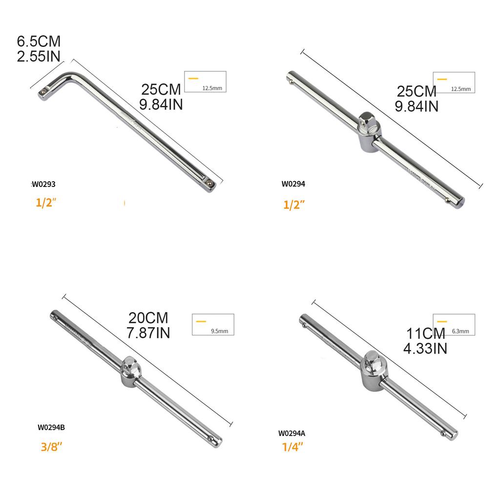 Wrench Extension Socket Extension Breaker Bar 1/2'' Universal Wrench Car Outlet Screwdriver Ratchet Wrench Tool