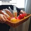 Прямоугольная корзина для хранения из искусственного ротанга