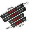 T322026 Hot VOLKSWAGEN 4pcs Leather Car Door Sill Sticker Anti-scratch Strip Trunk Protection For VW Golf 5 6 7 8 GTI  Polo Mk6 R M