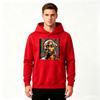 Men's Printed Pullover Hoodie, Hip Hop Rapper Portrait Graphic Casual Long Sleeve Sweatshirt for Daily Wear