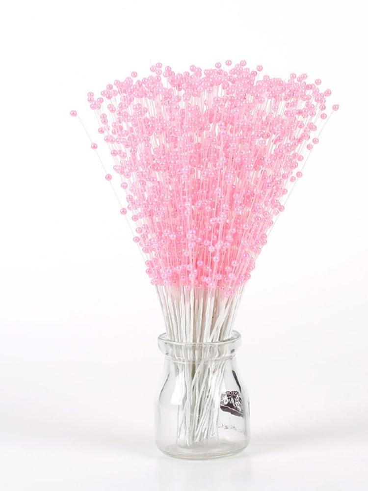100 шт. жемчужные цветочные стебли, нитки жемчуга, палочки 4 мм, свадебный жемчуг, свадебный букет, украшения для вечеринки, цветочные нити из бусин для декора стола для свадебной вечеринки