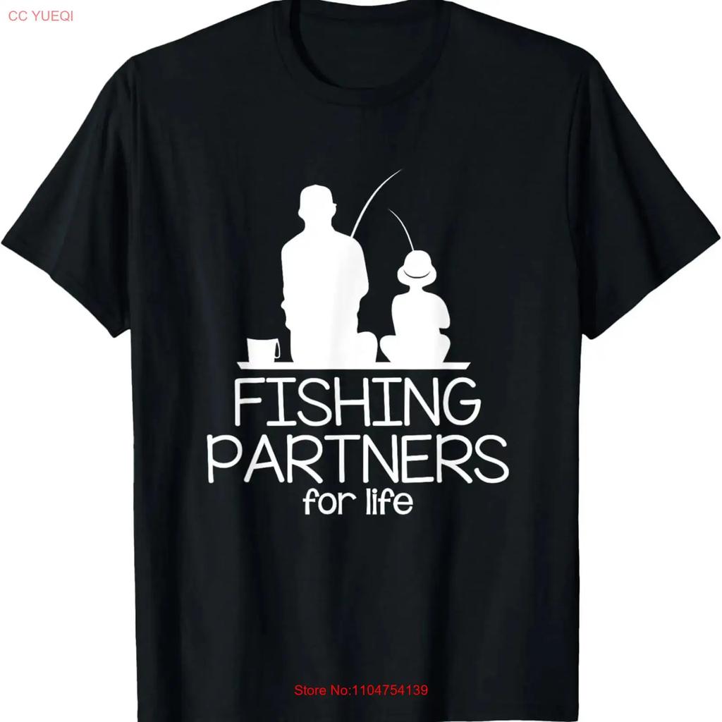 Fishing Partners For Life Father And Son Matching Outfits T Shirt vintage Washed Casual homme Unisex Comfortable streetwear
