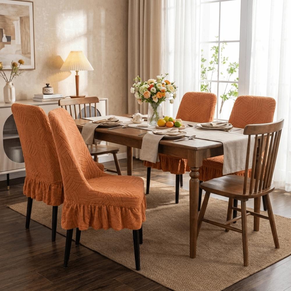 Elastic Dining Chair Covers Wear-Resistant Chair Seat Slipcovers Stool Covers Living Room